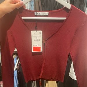 ZARA OPEN FRONT SWEATER SHIRT